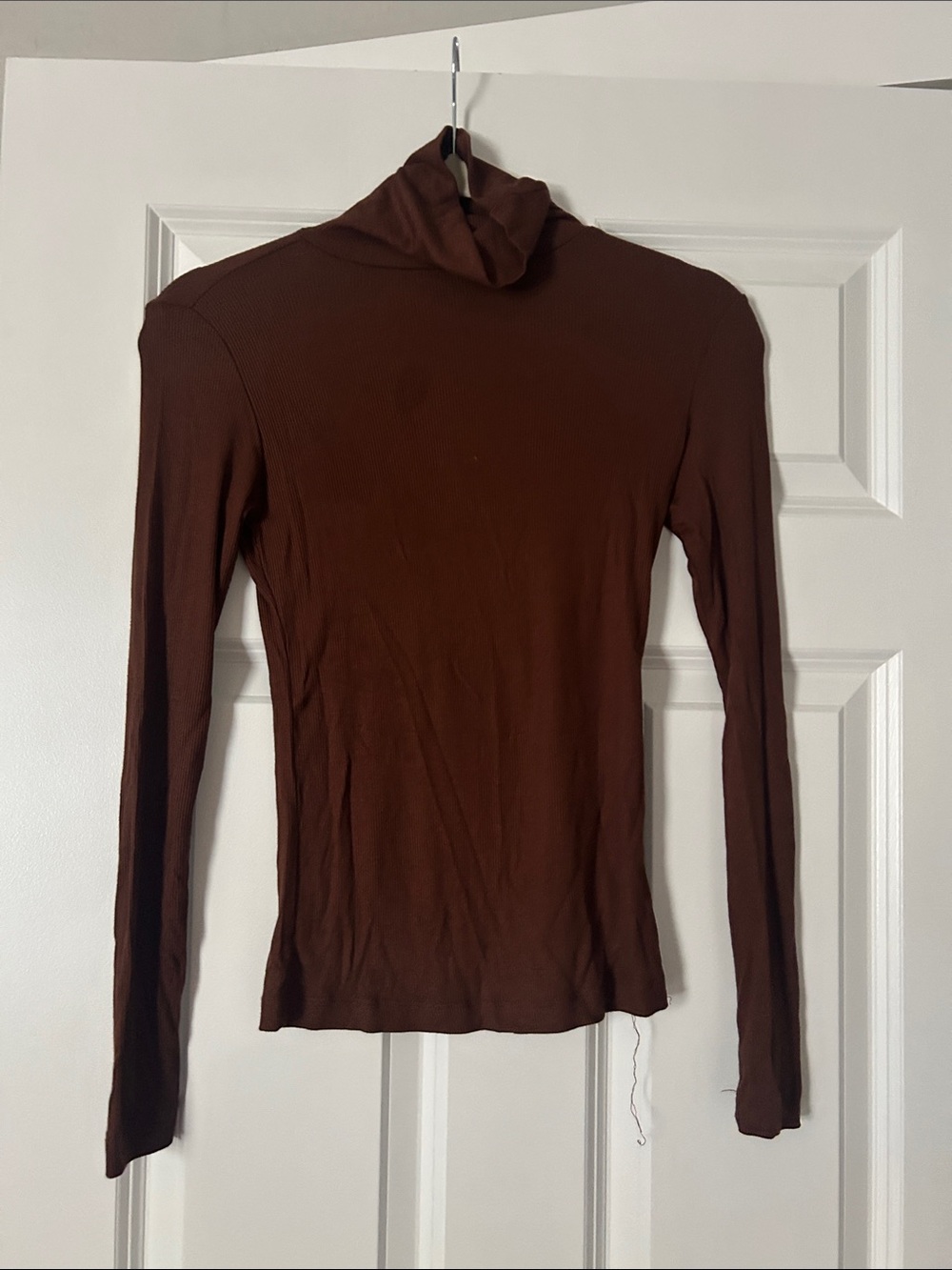 Active USA Brown Long-Sleeve Turtleneck Top